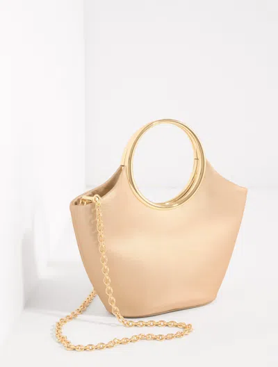 Talbots Ring Handle Nappa Crossbody Bag - Gold - 001