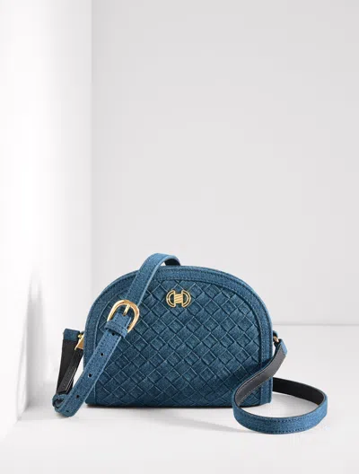 Talbots Rory Woven Denim Crossbody Bag - Estate Blue - 001 - 100% Cotton