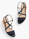 Talbots Royce Nappa Wedge Sandals - Blue - 11m  In Blue
