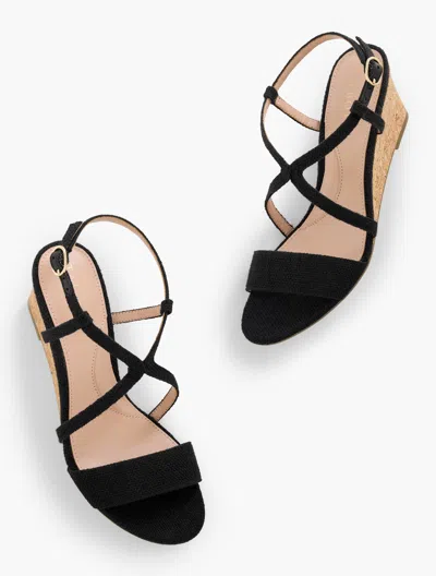 Talbots Royce Wedge Sandals - Black - 11m
