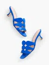 Talbots Sabel Nappa Flare Heel Sandals - Blue Majesty - 9 1/2 M