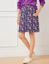 Talbots Misses - Sailor Canvas A-line Skirt - Poppy Ditsy - Ink/fresh Purple - 2  In Ink,fresh Purple
