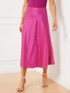 Talbots Plus Size - Satin Slip Skirt - Oval Dot - Plumrose/ivory - 22  In Plumrose,ivory