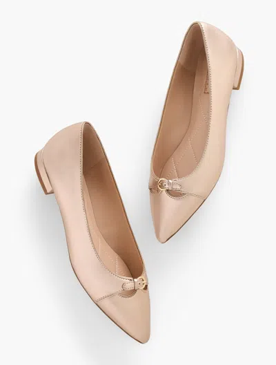 Talbots Scarlet Cut Out Metallic Nappa Flats - Blush Bronze - 11m