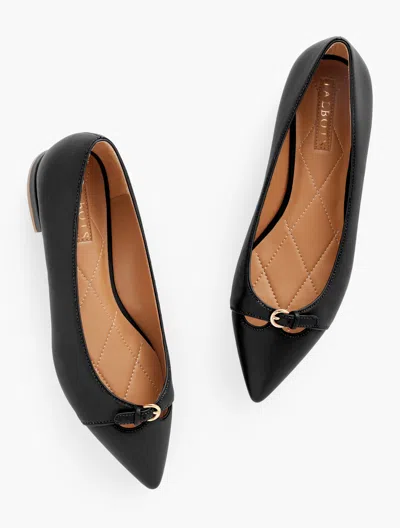 Talbots Scarlet Cut Out Nappa Flats - Black - 11m