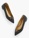 Talbots Scarlet Cut Out Nappa Flats - Black - 9m  In Black