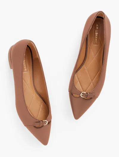Talbots Scarlet Cut Out Nappa Flats - Cognac - 11m