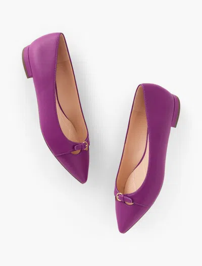 Talbots Scarlet Cut Out Nappa Flats - Mulberry Wine - 11m