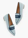 Talbots Scarlet Denim Pointed Toe Loafers - Light - 11m  In Light Denim