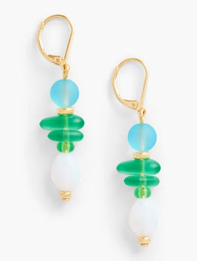 Talbots Sea Glass Drop Earrings - Iced Mint/gold - 001  In Multi