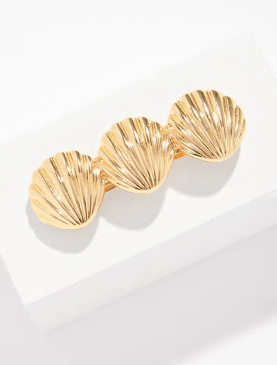 Talbots Seashell Barrette - Gold - 001