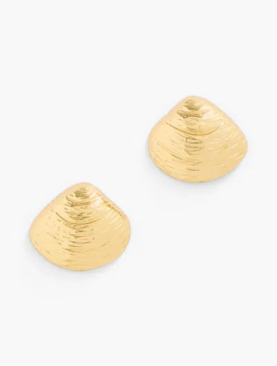 Talbots Seashell Stud Earrings - Gold - 001