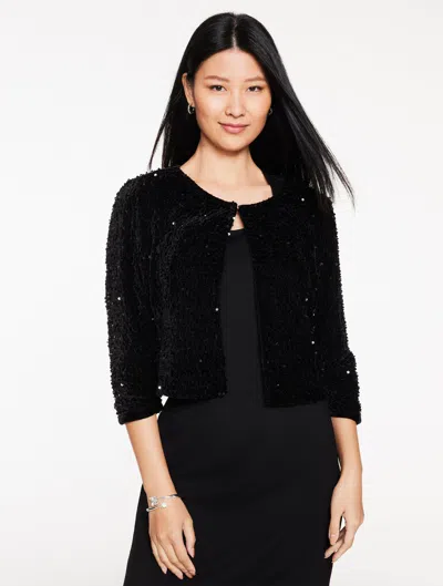 Talbots Sequin Topper - Black - Xl
