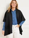Talbots Jersey Stitch Ruana - Blue - Xs/s  In Black