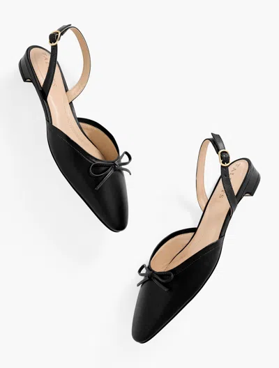 Talbots Shelby Nappa Slingback Flats - Black - 10m