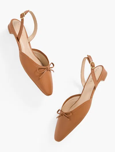 Talbots Shelby Nappa Slingback Flats - Havana Tan - 11m  In Brown