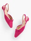 Talbots Shelby Suede Slingback Flats - Bright Rose - 10 1/2 M  In Pink