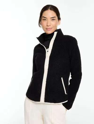 Talbots Sherpa Full-zip Jacket - Winter Bouclé - Black - Xs