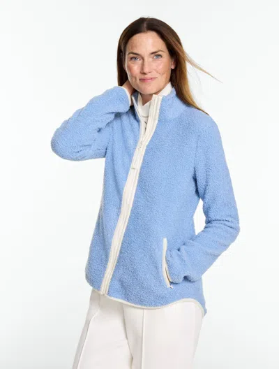 Talbots Sherpa Full-zip Jacket - Winter Bouclé - Forever Blue - Xs