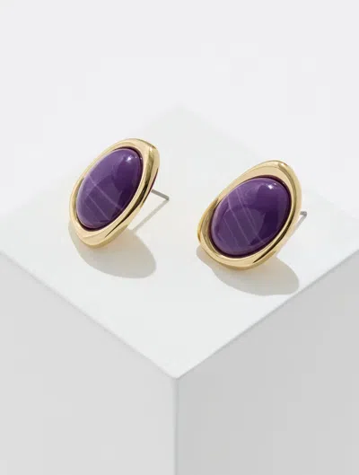 Talbots Sheryl Stud Earrings - Bramble Purple - 001