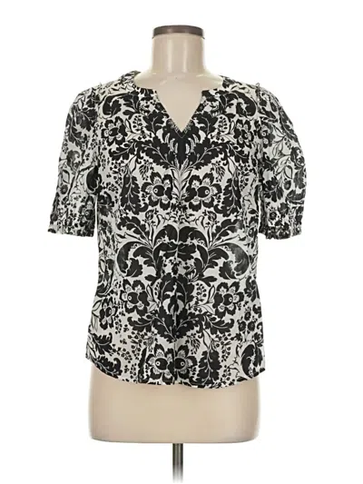 Pre-owned Talbots Short Sleeve Blouse In Black