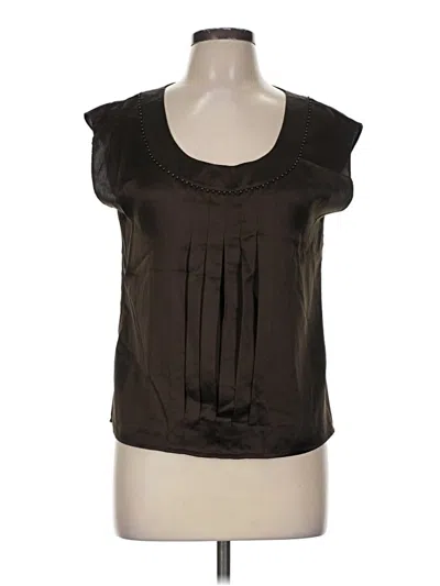 Pre-owned Talbots Short Sleeve Blouse In Black
