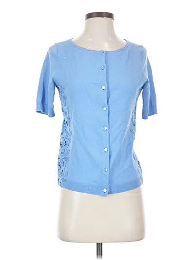 Talbots Short Sleeve Blouse In Blue
