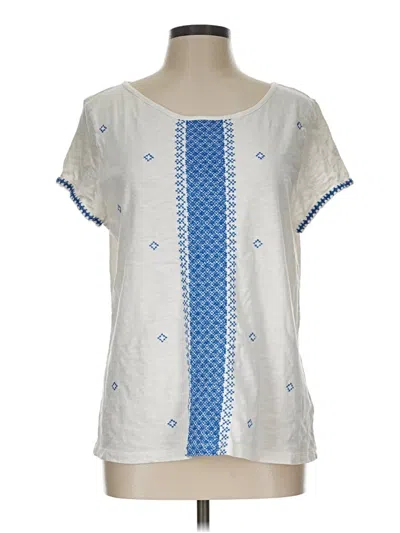 Pre-owned Talbots Short Sleeve Blouse In Blue