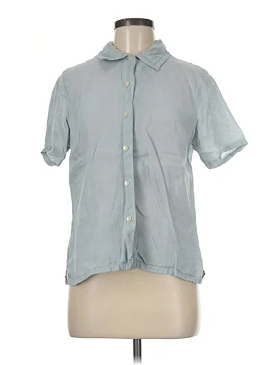 Pre-owned Talbots Short Sleeve Blouse In Blue