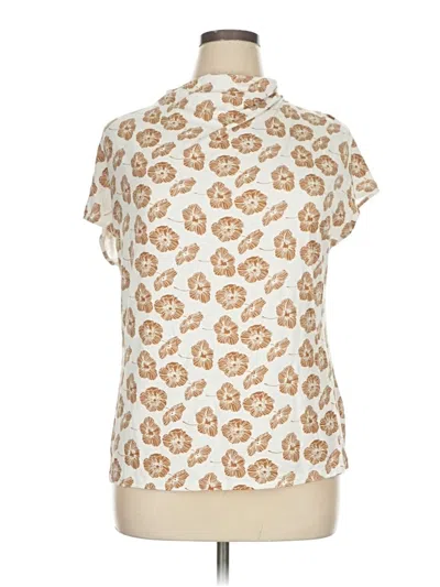 Pre-owned Talbots Short Sleeve Blouse In Brown