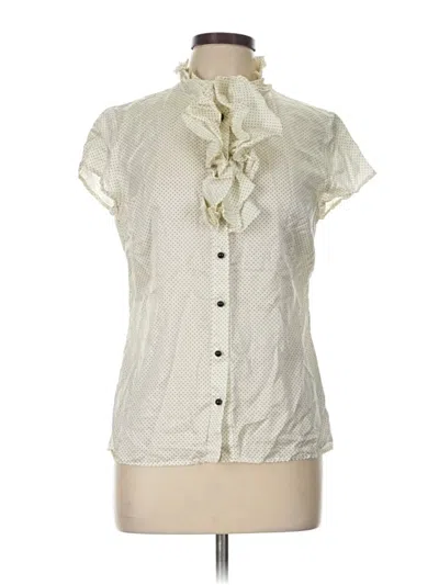 Pre-owned Talbots Short Sleeve Blouse In Ivory