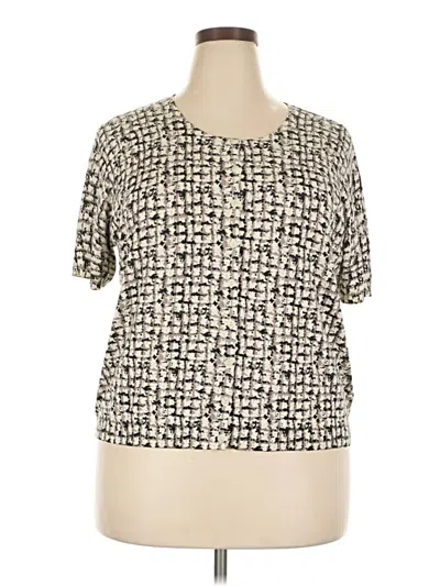 Pre-owned Talbots Short Sleeve Blouse In Ivory