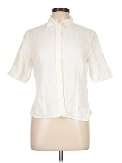 Pre-owned Talbots Short Sleeve Blouse In Ivory