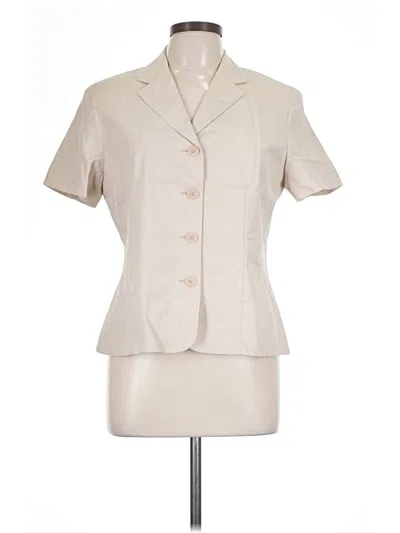 Pre-owned Talbots Short Sleeve Blouse In Ivory