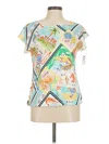 Talbots Short Sleeve Blouse In Multi