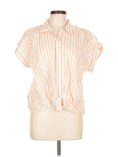 Pre-owned Talbots Short Sleeve Blouse In Orange