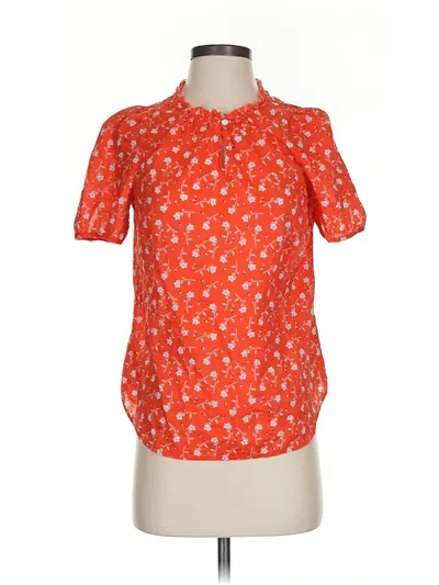 Pre-owned Talbots Short Sleeve Blouse In Orange