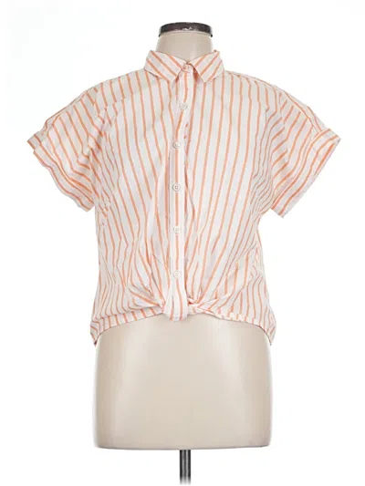 Pre-owned Talbots Short Sleeve Blouse In Orange