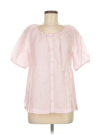 Pre-owned Talbots Short Sleeve Blouse In Pink