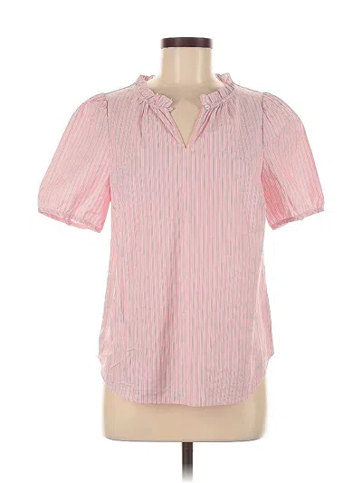 Pre-owned Talbots Short Sleeve Blouse In Pink