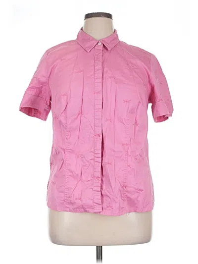 Pre-owned Talbots Short Sleeve Blouse In Pink