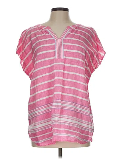 Pre-owned Talbots Short Sleeve Blouse In Pink