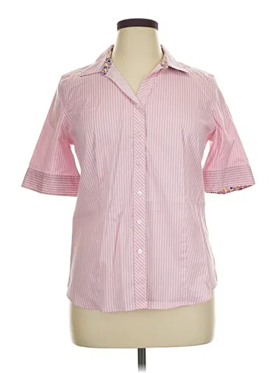 Pre-owned Talbots Short Sleeve Blouse In Pink