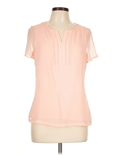 Pre-owned Talbots Short Sleeve Blouse In Pink