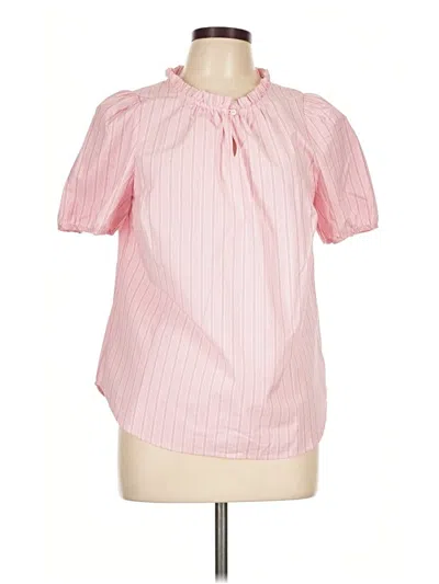 Pre-owned Talbots Short Sleeve Blouse In Pink