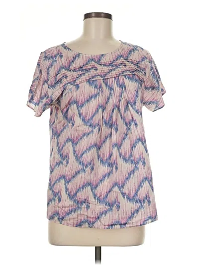 Pre-owned Talbots Short Sleeve Blouse In Pink