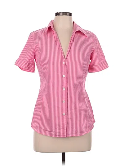 Pre-owned Talbots Short Sleeve Blouse In Pink