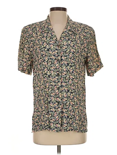 Pre-owned Talbots Short Sleeve Blouse In Tan