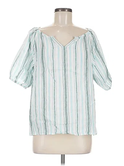 Pre-owned Talbots Short Sleeve Blouse In Teal