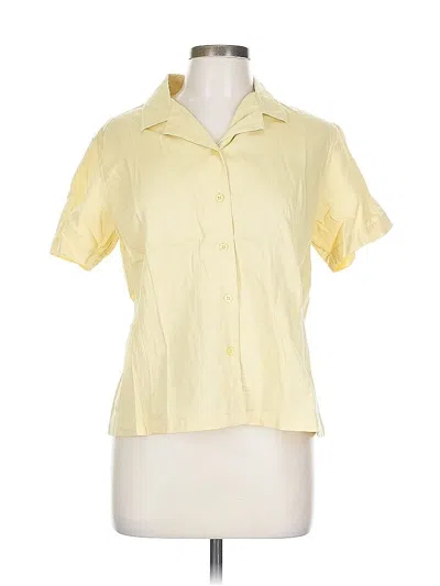 Pre-owned Talbots Short Sleeve Blouse In Yellow
